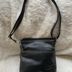 STRADA Black Crossbody Shoulder Bag Purse‎ Excellent